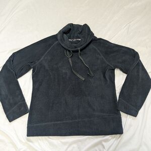Horny Toad Plush Black Cowl Neck Pullover Fleece Outdoor Hiking Athleasure